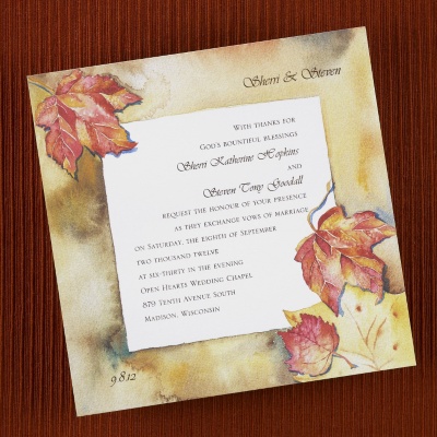 Fall Wedding Invites